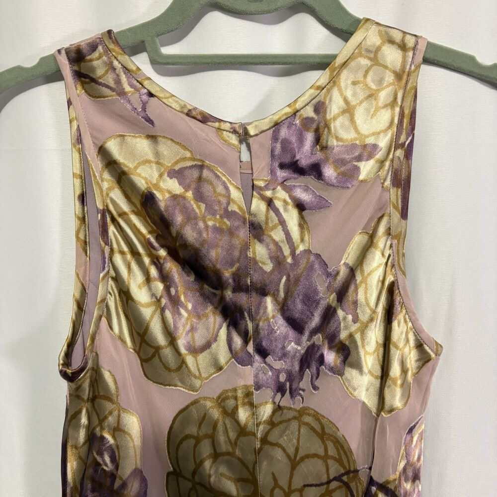 Vintage Y2K Andrea Polizzi Rex Lester Dress 4 Velvet Burnout Floral Midi Fairy - Picture 9 of 9